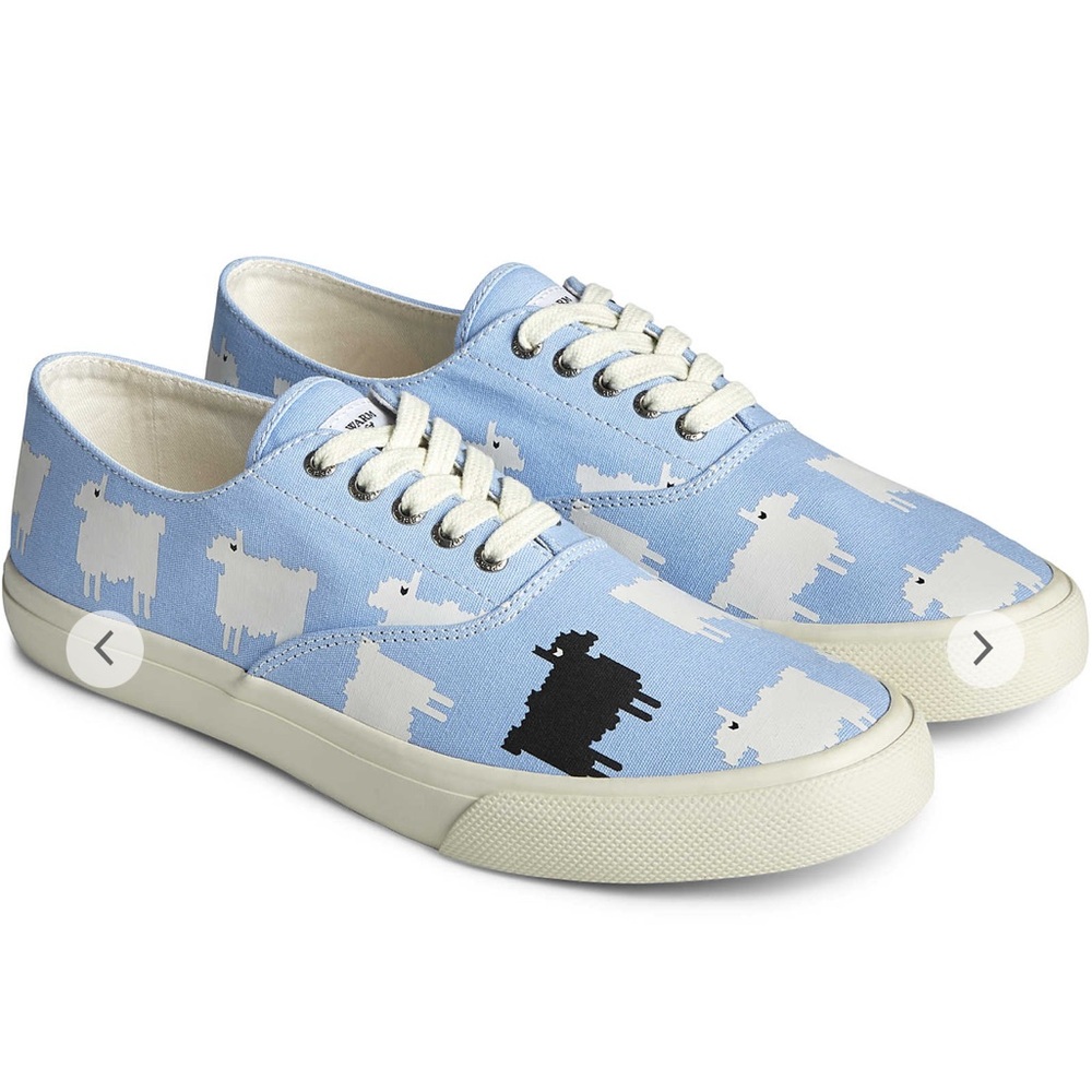 NWT Sperry x Warm & Wonderful Cloud CVO Sheep Sneaker Princess Diana Print!